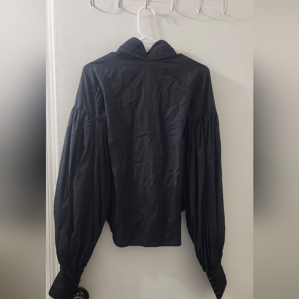 Hugo Espina Elegant Black Women's Top with Bow Detail‎ - Picture 9 of 11